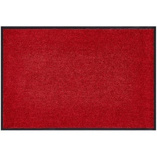 andiamo Premium-Fußmatte Wash & Clean - langlebige Schmutzfangmatte Hauseingang - als Fußmatte innen oder als Fußabtreter im überdachten Außenbereich - saugstarker Fußabstreifer 90 x 150 cm Rot