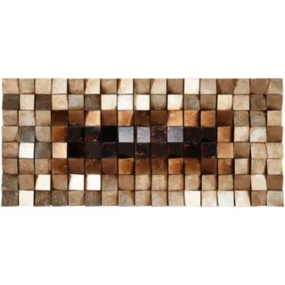 Monee Holzbild , Schwarz, Silberfarben , Kunststoff, Holzwerkstoff , Tanne , rechteckig , 55x120 cm , handgemalt, 3D-Effekt , Bilder & Rahmen, Bilder, Holz & Metallbilder