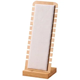 GERUI Schmuckständer Halskette Schmuckhalter aus Holz Kettenständer Schmuckständer Jewelry Organizer Schaufenster Halter für Halsketten Anhänger Kette Armbänder (Beige)