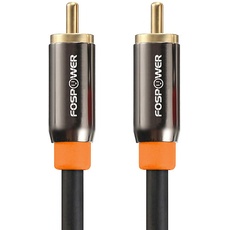 FosPower Premium RCA Digitale Audio Kabel[3m] Mono Koaxialkabel[24k Vergoldet|Mehrfach Geschirmt] S/PDIF RCA 1x Chinch Stecker auf RCA 1x Cinch - Zuhause/Theater/HDTV/Subwoofer/Hi-Fi Systems/Heimkino