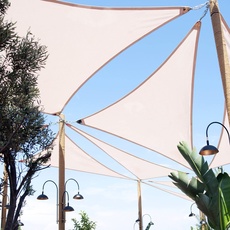 La Briantina Dreieckiges Segelzelt für Garten und Camping, Größe 3,6 x 3,6 x 3,6 m Farbe Écru