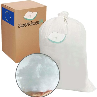 SuperKissen24. Silikon Polyester Watte - hochflauschig Kissenfüllung - Stopfwatte - Füllmaterial für Kissen - Bastelwatte - Füllwatte - 5 KG