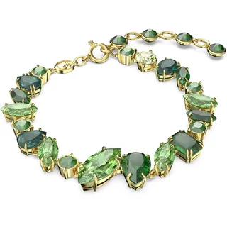 Swarovski Gema Armband Vergoldet mit Grünen Swarovski Kristallen Größe 18