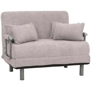 Mendler Schlafsessel HWC-K29, Klappsessel Schlafsofa Gästebett, Liegefläche 190x100cm, Stoff Bouclé (500g/m2)