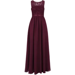 Cocktailkleid VERA MONT "Abendkleid mit Spitze", Damen, Gr. 34, EURO, rot (deep dahlia), 100% Polyester PES., Kleider Cocktailkleid