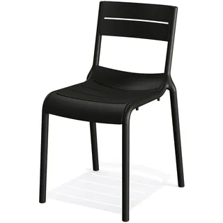 BEST Freizeitmöbel Calor Terrassenstuhl 55 x 55 x 85 cm schwarz 4 St.
