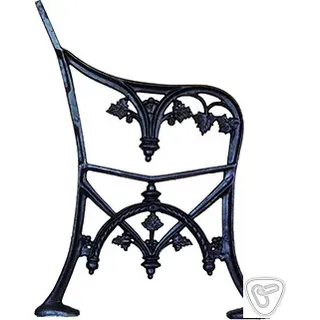 2x Bankbein Sitzbank-Beine Gusseisen Retro Bankkufen Bankgestell Stahl Gartenbank Beine