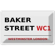 Blechschild 20x30 cm - Street Baker street WC1