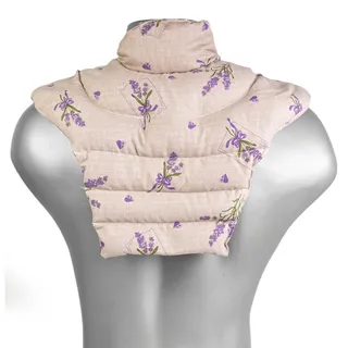 Nackenhörnchen HWS - Nacken + Schultern + Rücken - Kirschkernkissen - Nackenkissen Wärmekissen - Nacken-Wärmekissen einfache Erwärmung - Farbe: Landhausstil Romantik