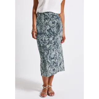 STREET ONE Damen, 3610034 Gemusterter Mesh-Rock, blau 40,