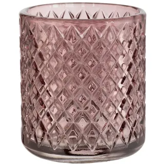 Wenko Zahnputzbecher Atessa Glas Rosa Altrosa
