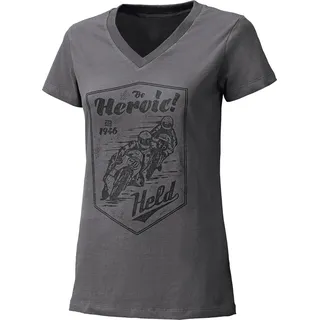 Held Be Heroic, T-Shirt Damen - Grau/Rot - XXL