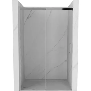 Mexen Omega ausziehbare Duschtür 130 cm, Transparent, Chrom - 825-130-000-01-00 - Transparent, Silber