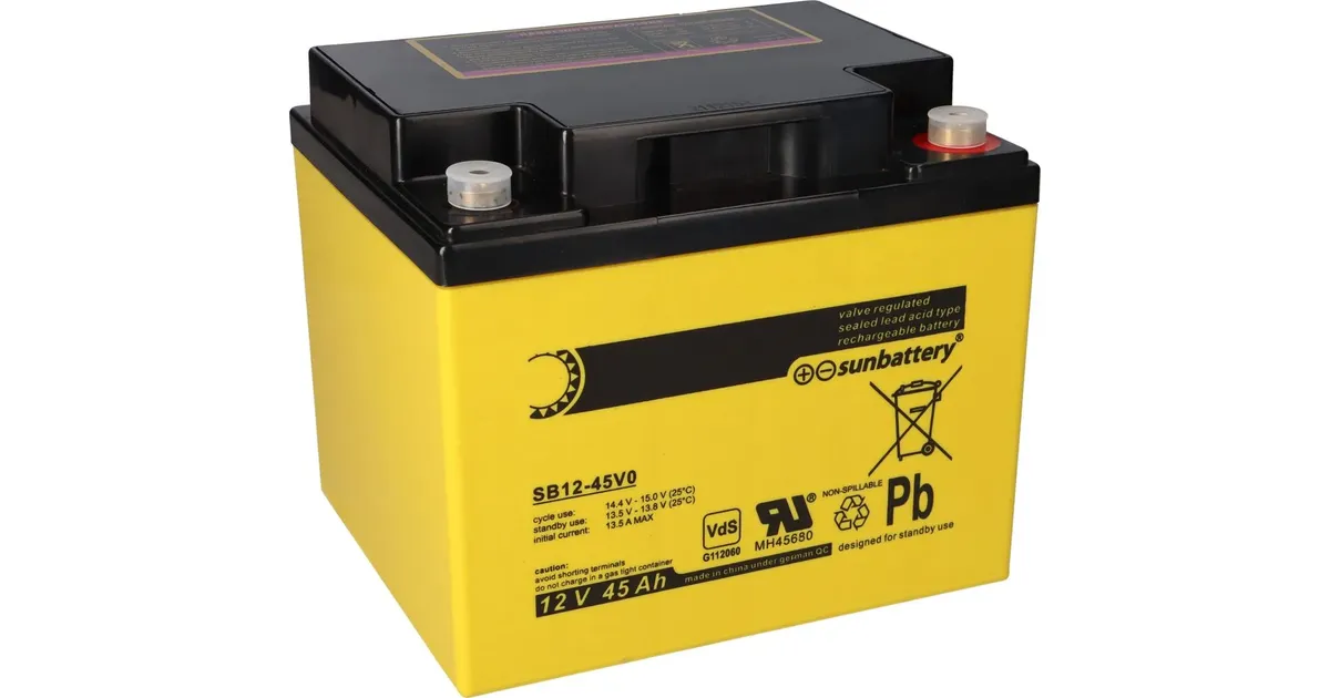 Sun Battery SB12-45V0 AGM Akku 12V 45Ah Blei-Akku mit VDS | juuhu.at