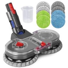 RUKHOOL Wischaufsatz für Dyson V15 V11 V10 V8 V7 Staubsauger Elektrischer Bodenwischer Zubehör Wischmopp Ersatzteile mit 8 Wischpads,1 Wasserbehälter