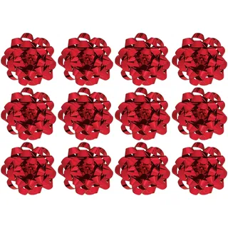 The Gift Wrap Company 4825-03 Dekoratives Metallic-Konfetti Schleifen, Papier, Metallisch-Rot