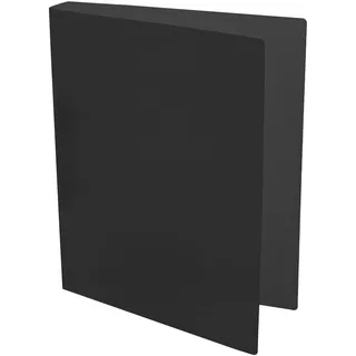 IDENA Ringbuch DIN A4, aus PP, 2 Ringe, 35 mm Rückenbreite, transluzent schwarz, 1 Stück