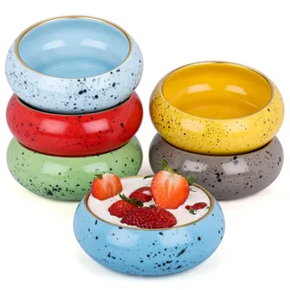 Belle Vous Keramikschalen Set 6 Stück - Geschirrset 6 Personen - 300 ml - Spülmaschinen- und mikrowellengeeignet - Verwendbar als Dessertschälchen, Pastateller, Suppenteller