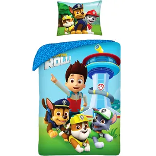 PAW Patrol Bettbezug, Rolle - 140x200 cm - Baumwolle - Bunt