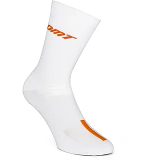 DMT Unisex Klassisches Rennen Radsocken, weiß/orange, Small/Medium