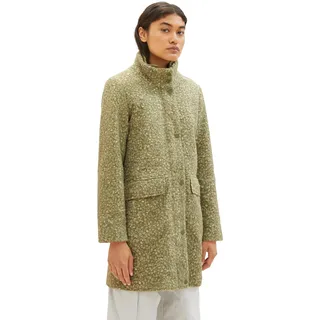 TOM TAILOR Denim Damen Boucle Mantel mit Stehkragen