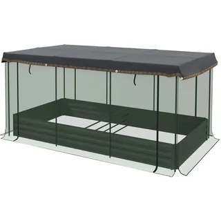 Outsunny Hochbeet Stahl 230 x 110 x 110 cm Dunkelgrau