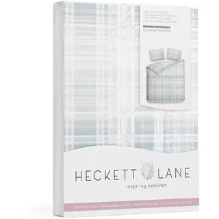 Heckett Lane Izzy Duvet Cover, 100% Cotton Flannel, Illusion Blue, 260 x 220 cm, 1.0 Stück