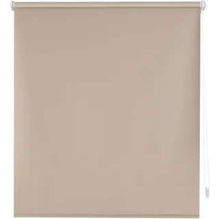 Decorblind | Verdunkelungsrollo, glatt, ohne Werkzeug und ohne Bohren, Maße Rollo: 107 x 180 cm Breite x Länge/Maße Stoff: 104 x 175 cm, einfarbig, elfenbeinfarben, Jalousie für Fenster