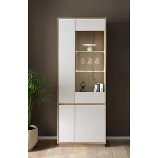 Vitrine HOME AFFAIRE "Sonora, moderne Glasvitrine, Stauraumelement, Schrank", kaschmir, eiche artisan, B:75cm H:205cm T:40cm, FSC-zertifizierter Holzwerkstoff, Schränke, Vitrine, filigrane Rahmenoptik, ausreichend Stauraum, vielseitig einsetzbar