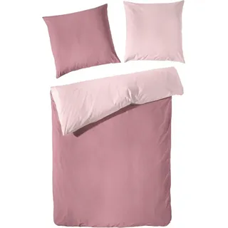 Primera Wendebettwäsche »Kate« 3 Stk., tlg. mit Two-Tone-Optik, feines Grafik-Muster, ab Größe 135x200 cm, pink