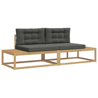 vidaXL Outdoor-Sofagarnitur Polyester Weiß - Weiß