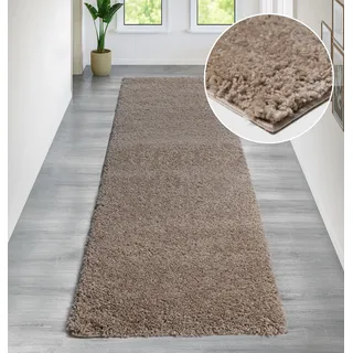 Hochflor-Teppich OTTO HOME "Viva Shaggy, in Standard- und Premium-Qualität, 30 mm oder 45 mm Höhe" Gr. 11, beige, B:67cm H:45mm L:230cm, Kunstfaser, Teppiche, Hochflor-Teppich, Uni Farben, einfarbig, besonders weich und kuschelig, Kundenliebling