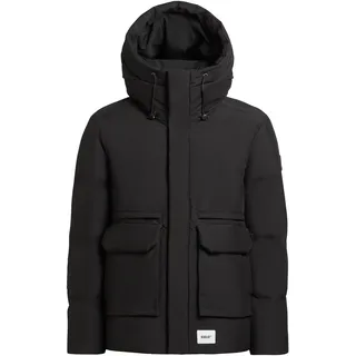 khujo Winterjacke "Winterjacke Dave" mit Kapuze Warme Herren Outdoorjacke mit Rucksackträgern innen, schwarz