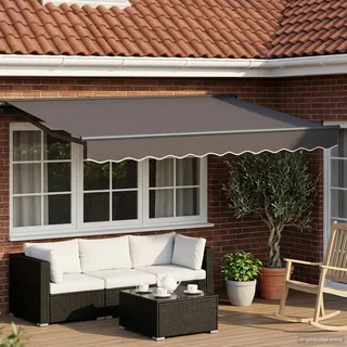 vidaXL Elektrische ausziehbare Markise Anthrazit 3 x 2,5 m - Grau