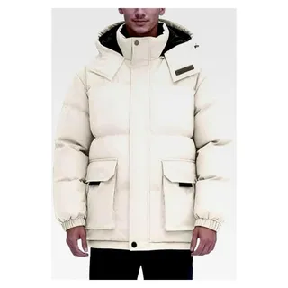 Steppjacke für Herren, Winterjacke, Fleecejacke, wasserdichte Bomberjacke, warme gepolsterte Mäntel, Übergangsjacke, einfarbig, glänzende Daunenjacke