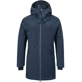 Schöffel Damen Ins Parka Style Crivat WMS, wasserdichte und atmungsaktive Winterjacke, komprimierbarer, leichter Parka mit nachhaltiger Wattierung, navy blazer, 44