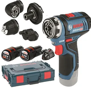 Bosch GSR 12V-15 FC inkl. 2 x 2,0 Ah + L-Boxx