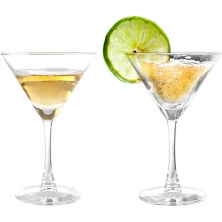 ASelected 2er Set Martini Gläser 190 ML Cocktailgläser Espresso Martini Stiel Champagnergläser für Cocktails Gin Wein für Feiern Restaurant Partys