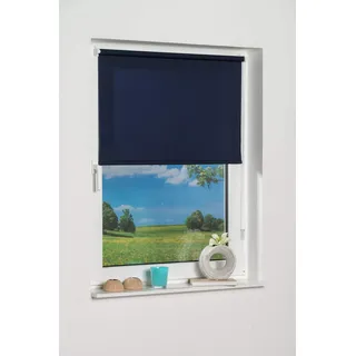 Klemmfix-Minirollo 40 x 150 cm blau