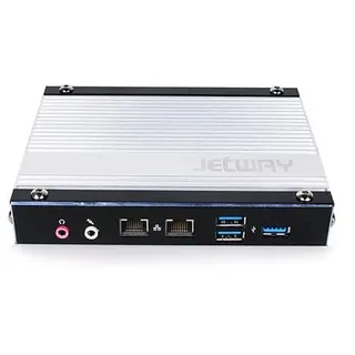 Jetway MiniBarebone Pico-ITX PCs inkl. IntelJ3160 mit 2,2 GHz 2,2 GHz, 2 x Gigabit-Netzwerk, 3 x USB 3.0, 2 x HDMI, 1 x Display Port, 4 GB DDR3 integriert.