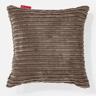 Lounge Pug Kissen 47 x 47cm Cord Mocca Zierkissen Sofakissen Dekokissen