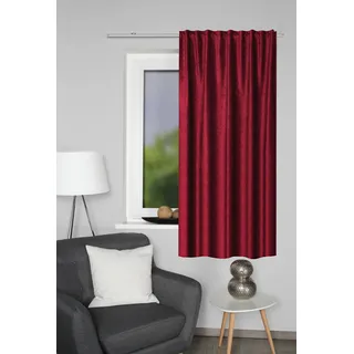 HOME WOHNIDEEN Vorhang HOME WOHNIDEEN "THERMOCHENILLE" Gr. 1, rot (bordeaux), B:135cm H:145cm, Polyester, Gardinen, Thermochenille THERMO Uni