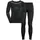 Fundamentals Langarm Thermoshirt und Thermohose Schwarz/Grau S