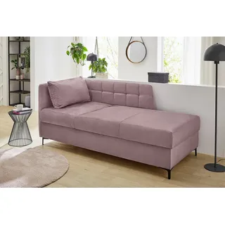 Jockenhöfer Gruppe Recamiere »Marlin«, Studioliege mit verstellbarem Kopf- und Fussteil und Bettkasten, rosa