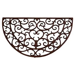 Esschert Design LH37 Türmatte Antik Halbrund Türmatte, Gusseisen, Braun, 69 x 40,5 x 2,3 cm