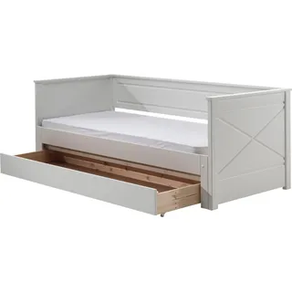 Vipack Jugendbett Vipack Pino 90 x 200 cm Kiefer massiv weiß lackiert