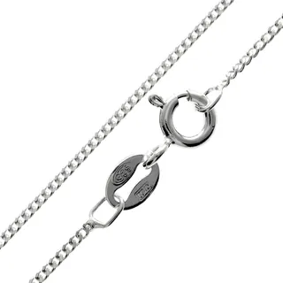 SilverAmber Jewellery feine 925 Silber Italienische panzerkette mit diamantschliff - 1.1 mm - Damen Halskette silber in 42 cm GCH00916