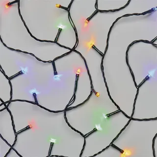 EMOS LED-Lichterkette bunt für Innen und Außen, 12m lange IP44 Multicolor Weihnachtslichterkette mit 120 LEDs + 5m Zuleitung und Netzteil, 8 multifunktionale Lichtmodi, für Party, Weihnachten, Deko