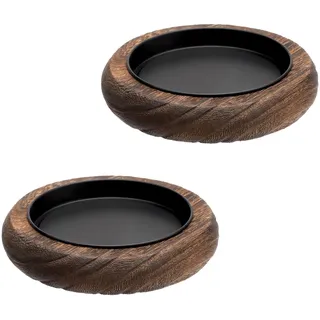 2 Stück Kerzenteller, Kerzenständer Holz, Holzteller Kerzenhalter für Kerzen bis 8 cm Durchmesser, Kerzenuntersetzer Rund, Tablett Holz für Hochzeiten, Tisch- und Wohnzimmerdekorationen