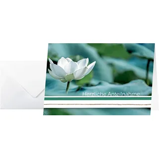 Sigel Trauerkarten Water Lily DIN A6 10 St.